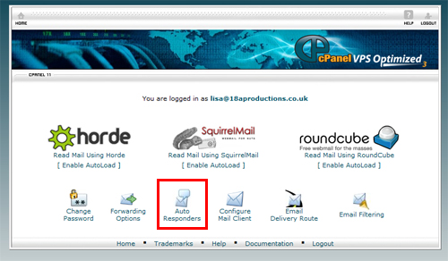 Auto-responder set up in webmail Auto-responder set up in webmail