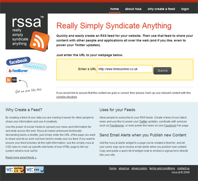 create an rss feed