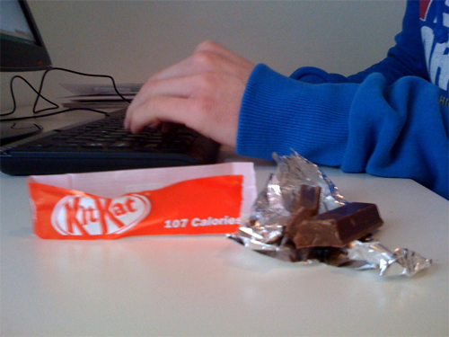 Solid chocolate kit-kat